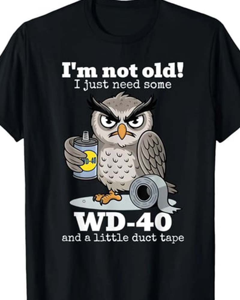 Owl Fun Solid Color Casual T-Shirt
