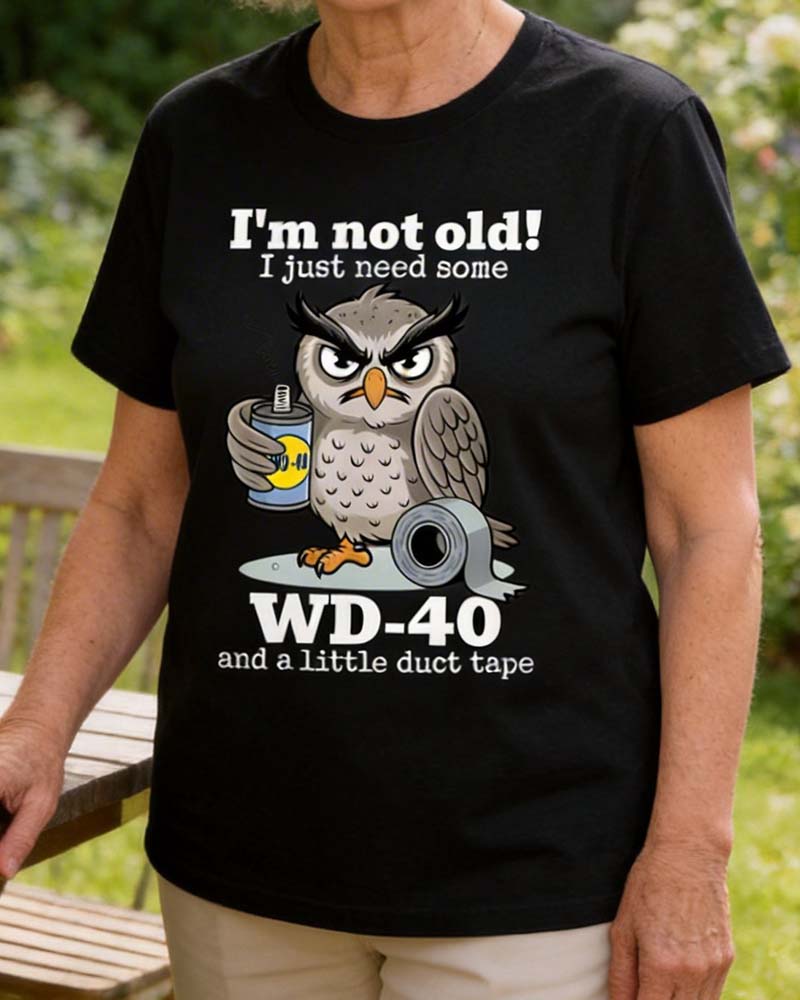 Owl Fun Solid Color Casual T-Shirt