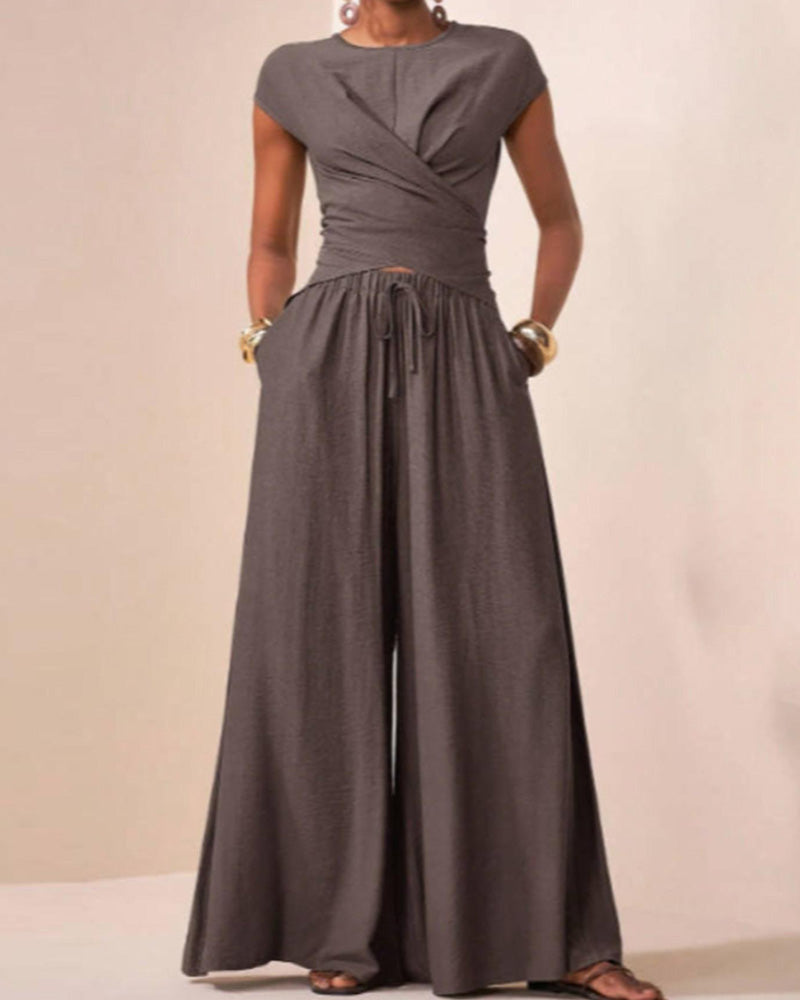 Cross Straps Two-Piece Set