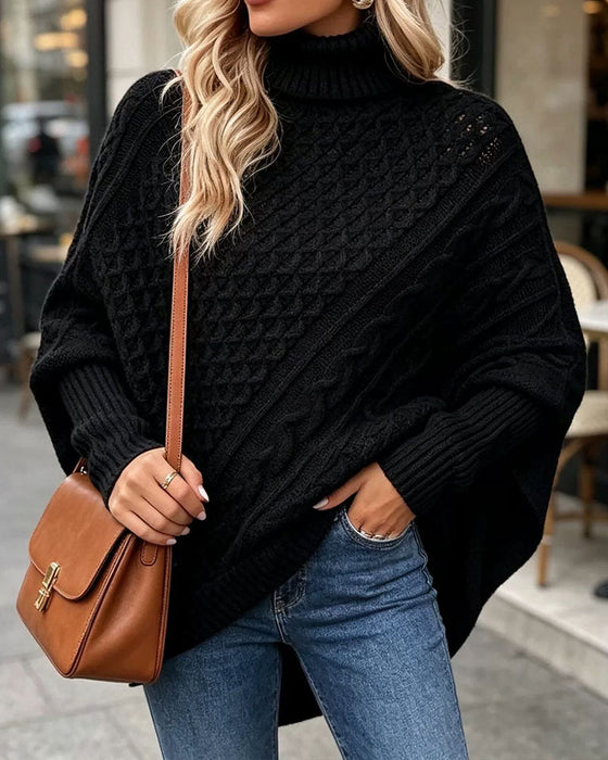 Irregular Solid Color Pullover