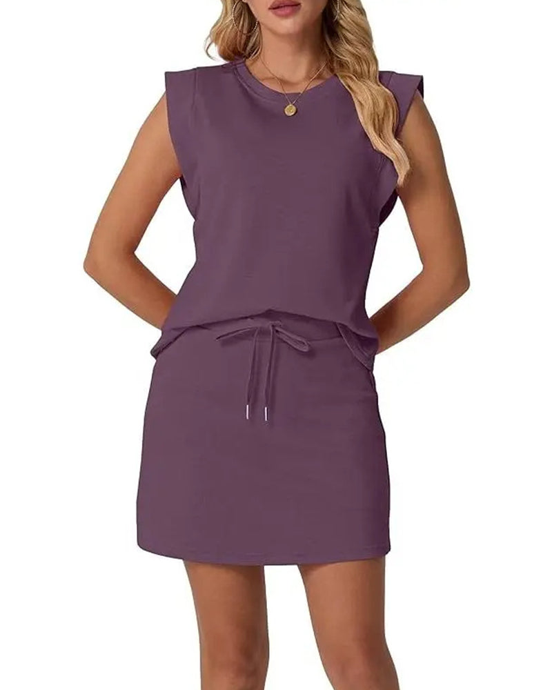 Raglan Sleeve Two-Piece Set