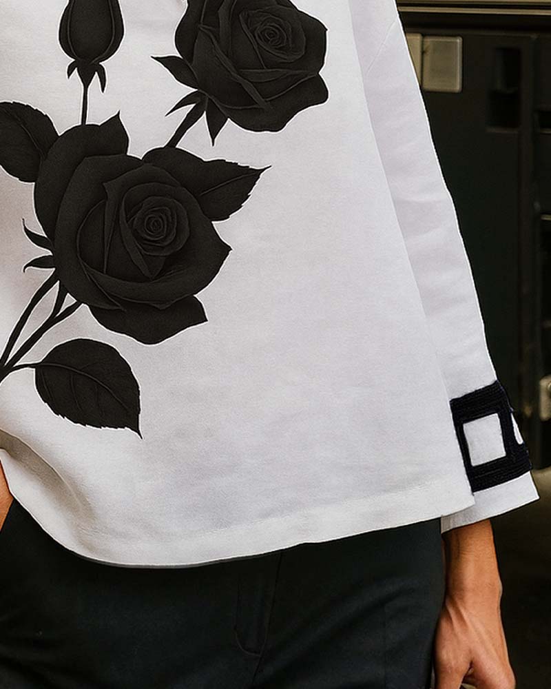Elegant Printed Fashion Blouse