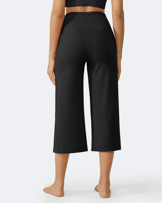 Solid Casual Versatile Cropped Pant