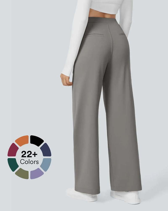 Solid Color Drape Suit Straight Pants