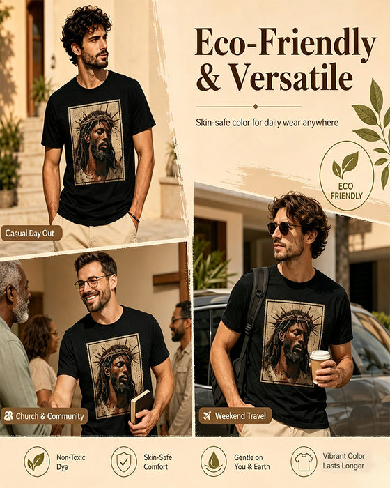 Men's Vintage Black Print T-Shirt