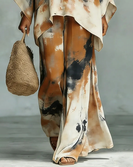 Casual Fashion Wide Leg Pants Set