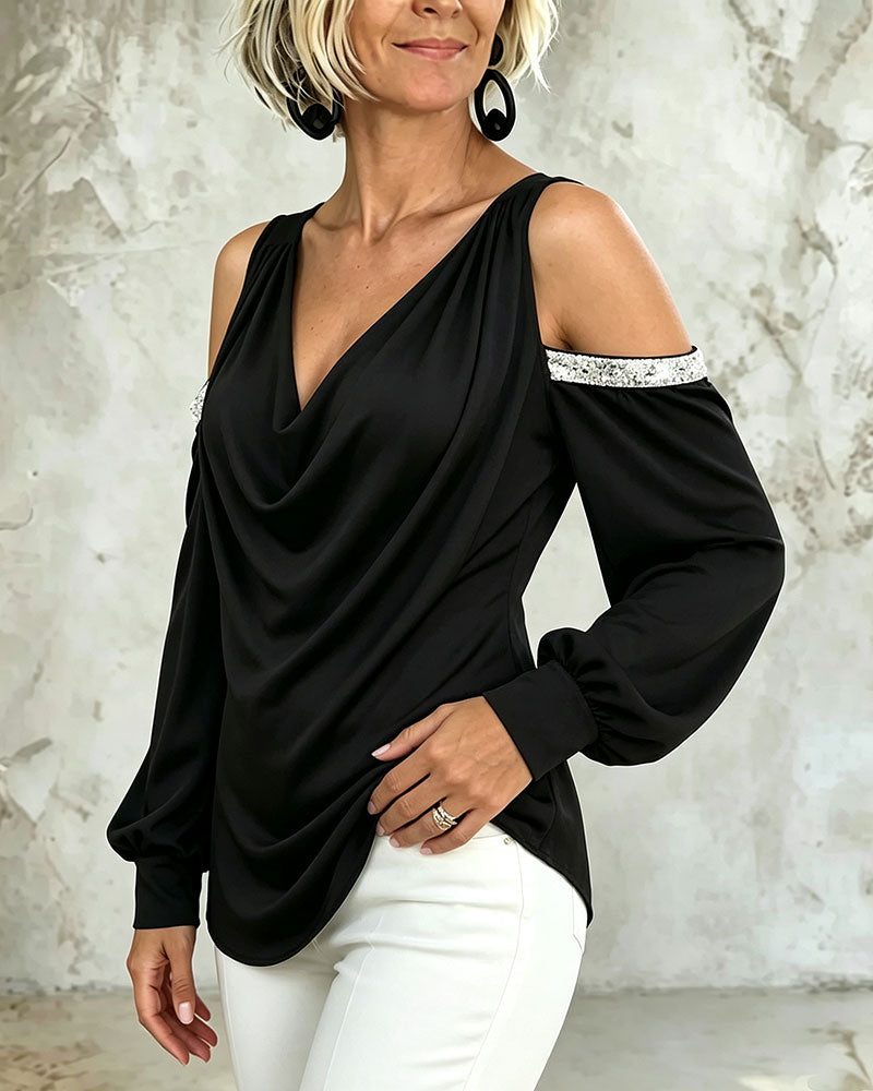 Casual Trendy Off-Shoulder Blouse