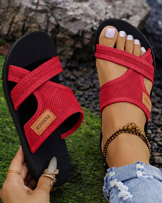 Minimalist Mesh Slip-On Fashionable Slide Sandals