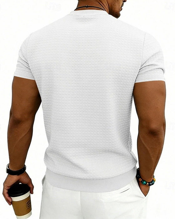 T-Shirt Ribbed Crewneck Short-Sleeve