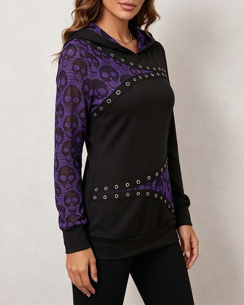 Casual Color-Block Hoodie