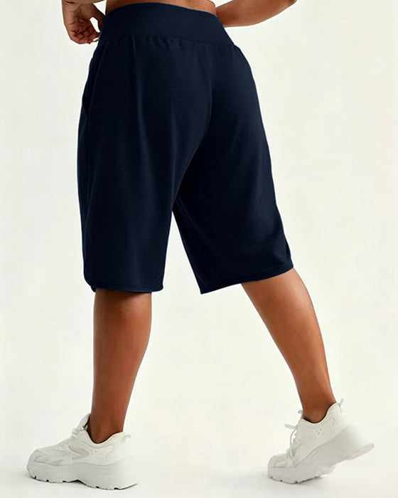High-Waisted Wide-Leg Shorts