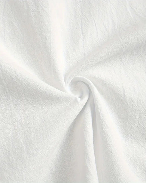 Lapel Solid Color Button Short Sleeve Blouse