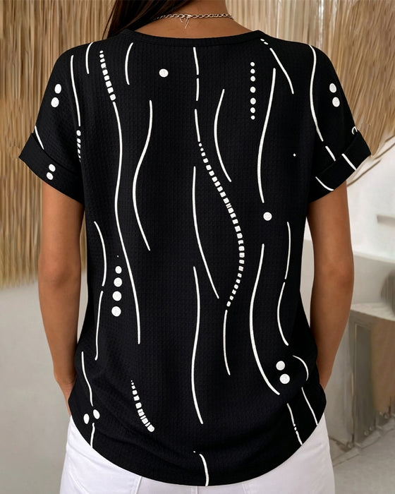 Round Neck Short-Sleeved T-Shirt