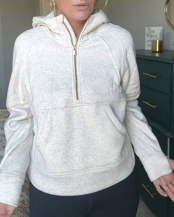 Zipper Long Sleeve Hoodie