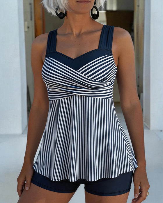 Striped Camisole Two-Piece Tankini