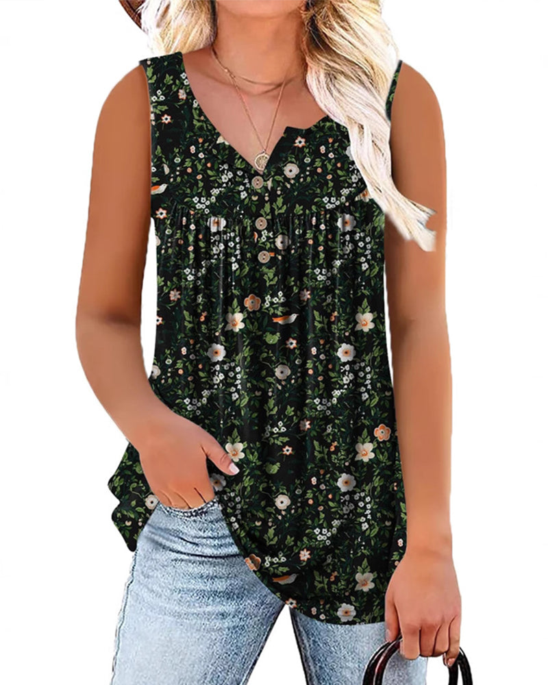 Floral Sleeveless Tank Top