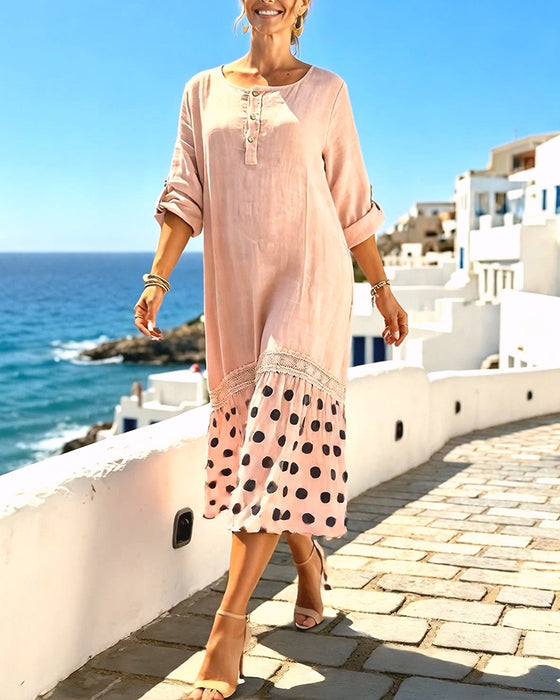 Polka Dot Fashionable Loose Dress