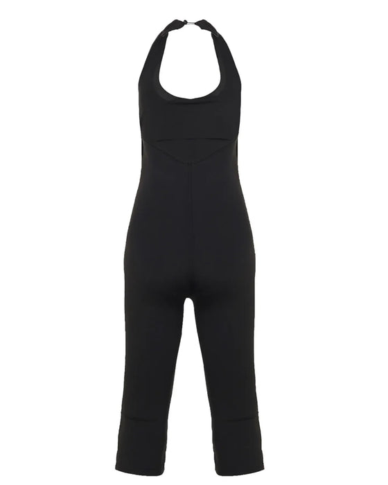 Square Neck Sleeveless Fitted Waist Jumpsuit