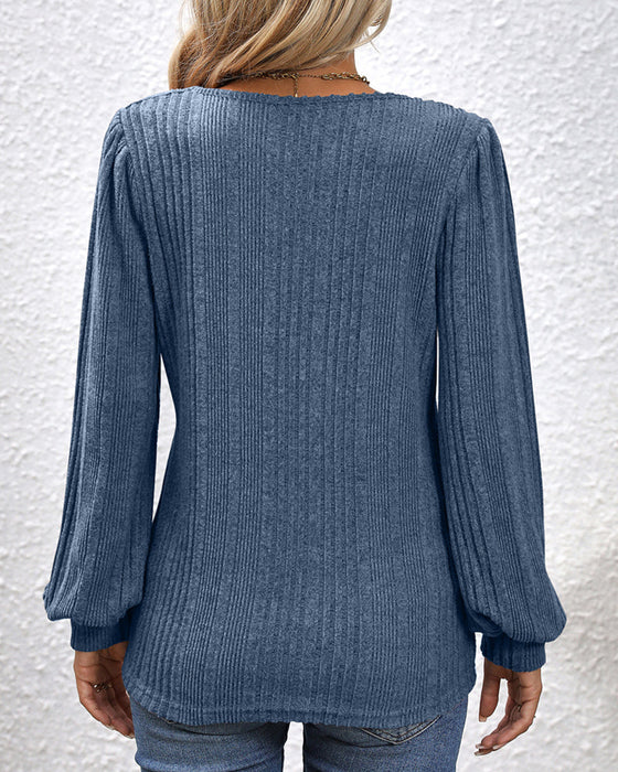 Square top with lantern sleeves