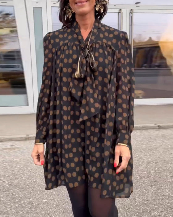 Polka Dot Long Sleeve Dress