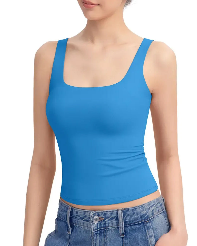 Square Neck Slim Fit Tank Top