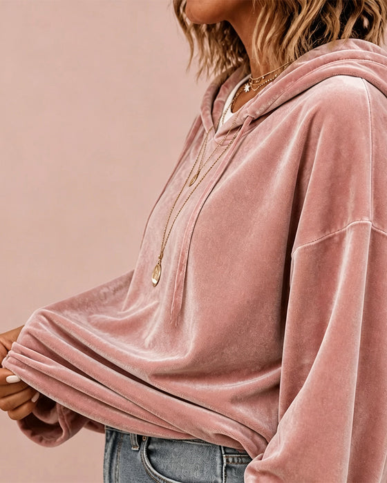 Solid Color Long Sleeve Hoodie