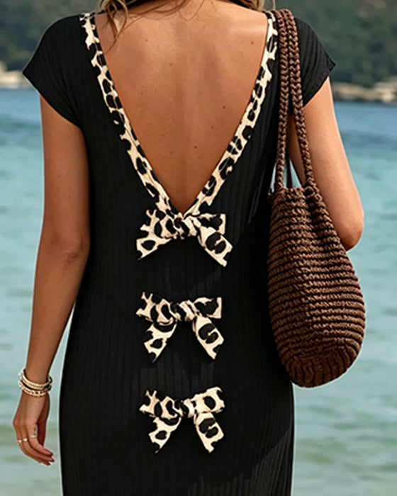 Open Back Bow Fashion Dress