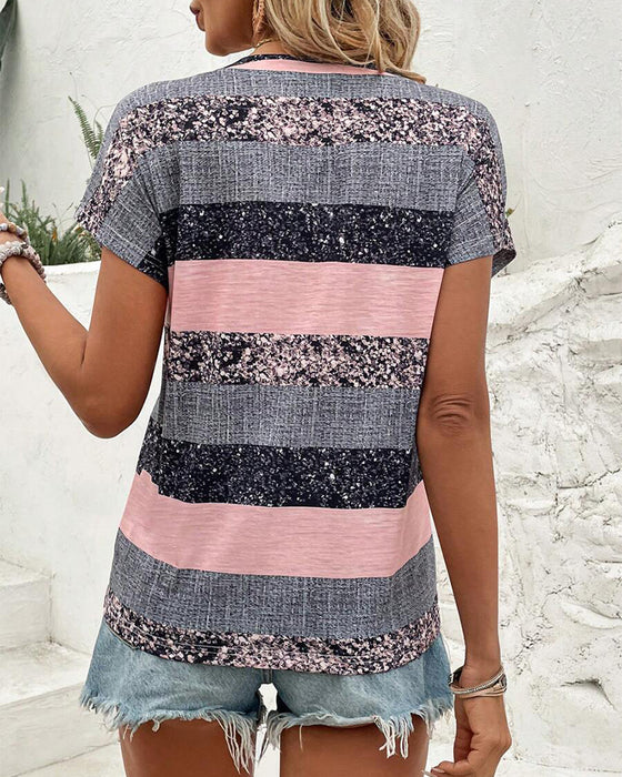 V-Neck Short-Sleeved T-Shirt