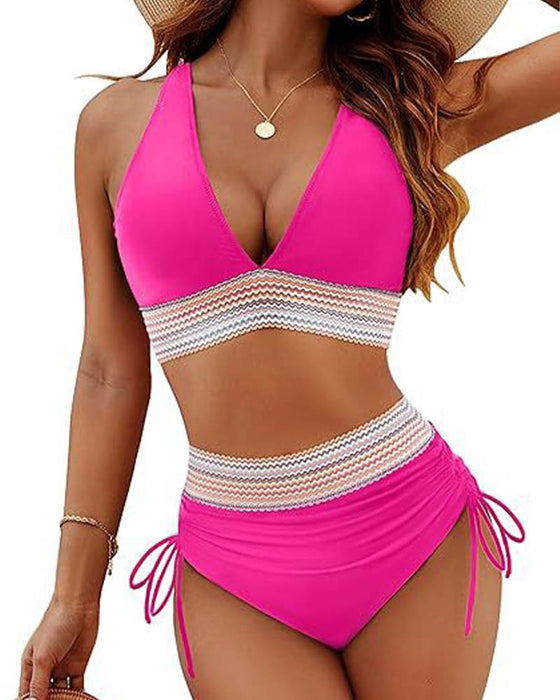 Vacation V-Neck Lace Up Bikini