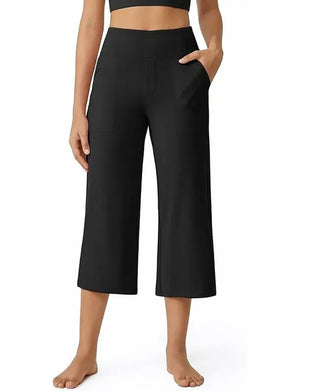 Solid Casual Versatile Cropped Pant