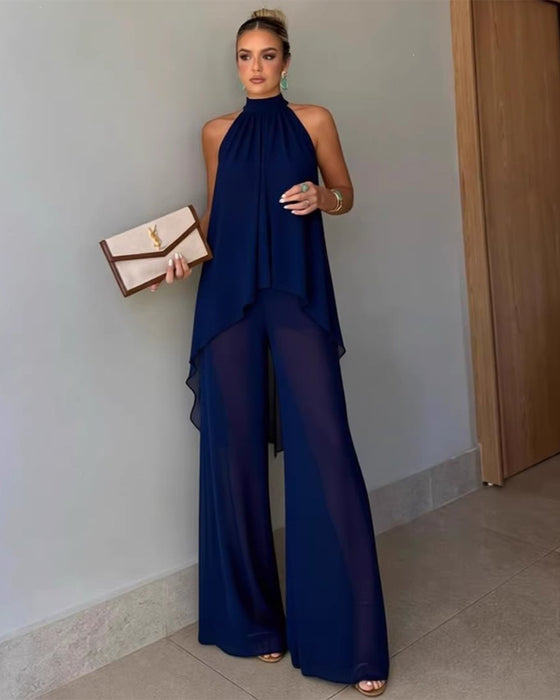 Casual Asymmetric Sleeveless Set
