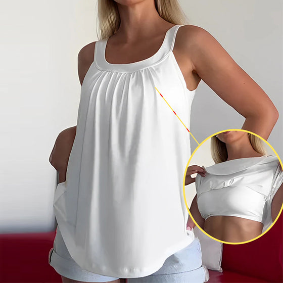 Strapless Pleated Solid Color Tank Top