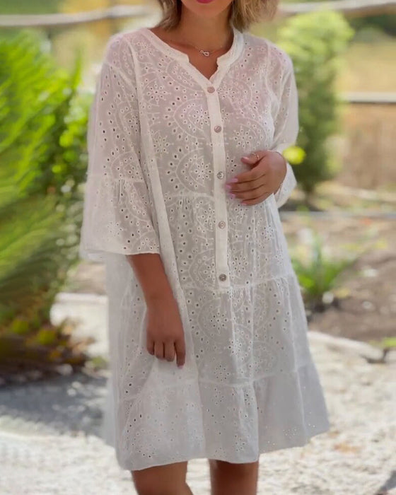 Hollow out loose dress