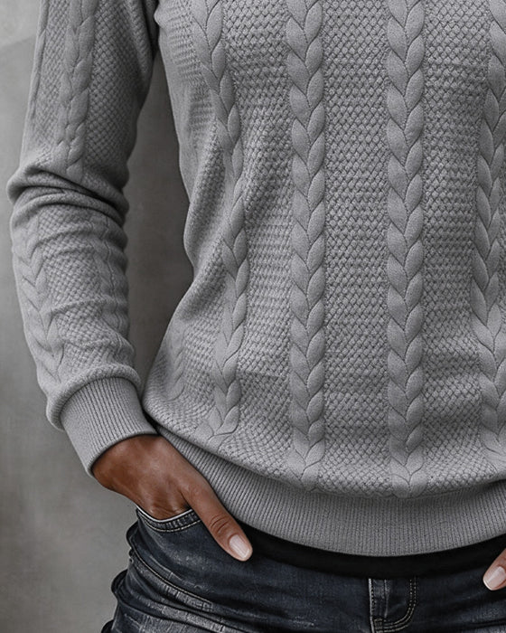 V-Neck Casual Long Sleeve Top