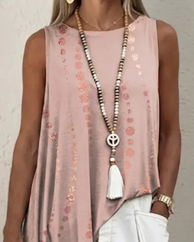 Casual Polka Dot Irregular Blouse