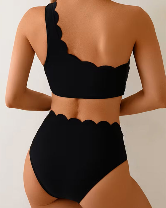 Color-Block Bikini-Style Two-Piece Swimsuit