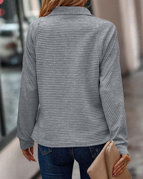 Solid Color Zip-up Hoodie