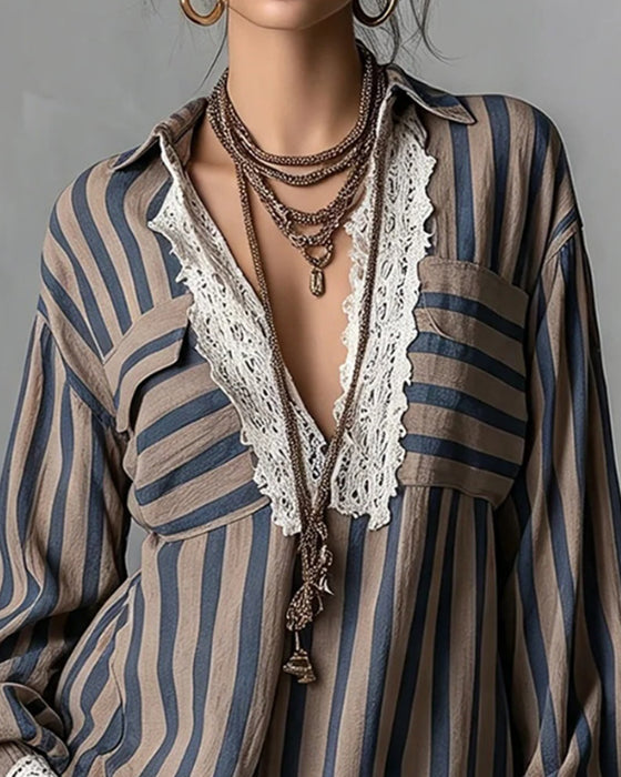 Casual Stripe Fashion Dress