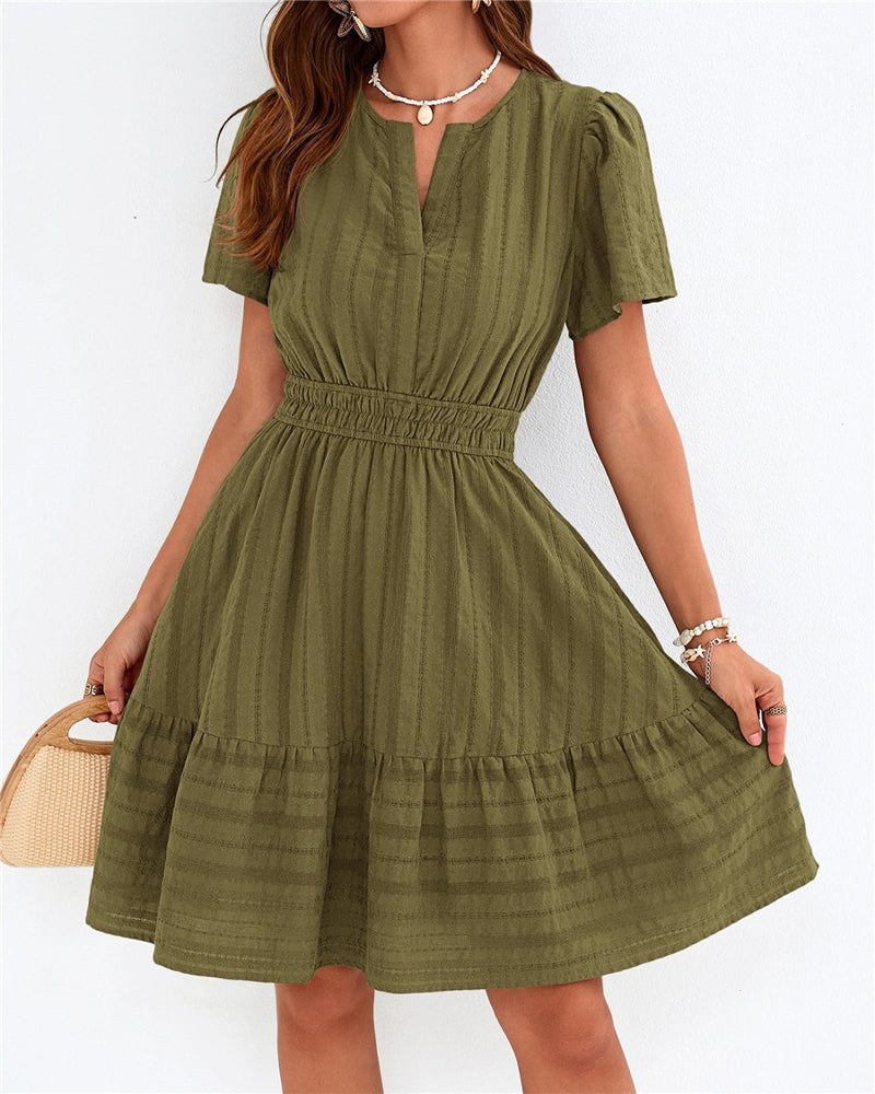 V-Neck A-Line Dress