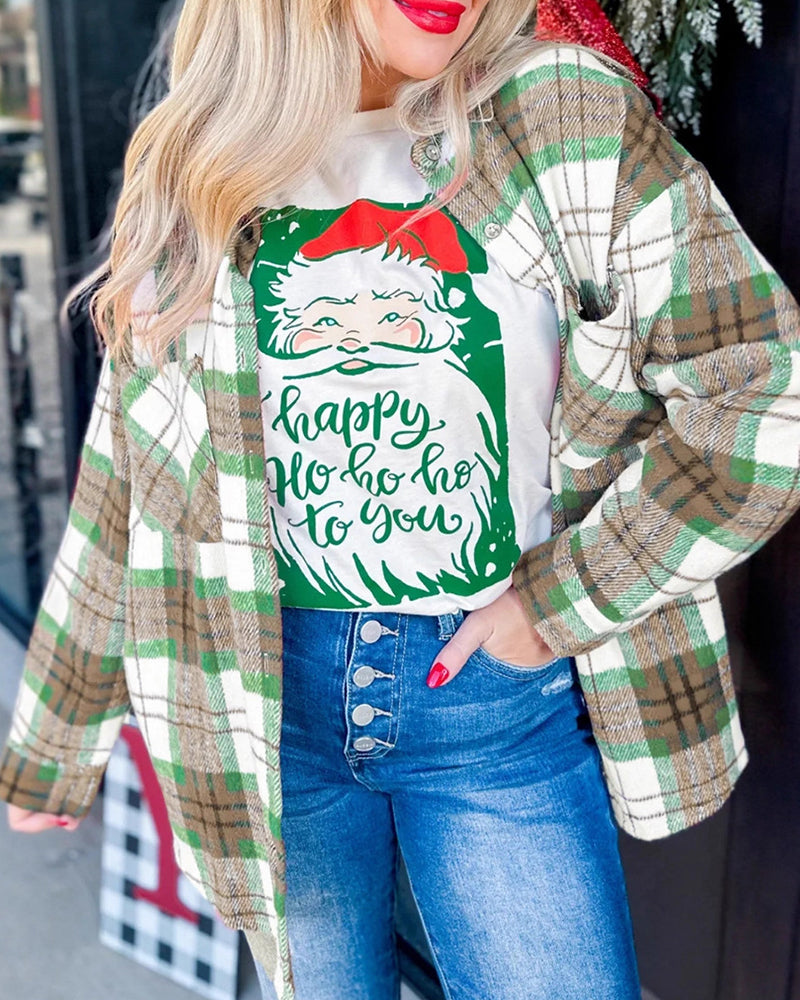 Checkered Woolen Shirt Relaxed Coat