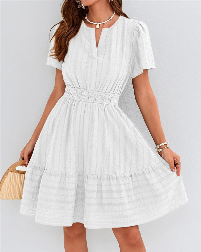 V-Neck A-Line Dress