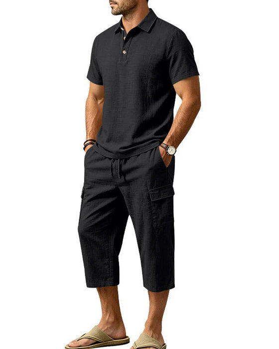 Polo Top Capri Pants Set
