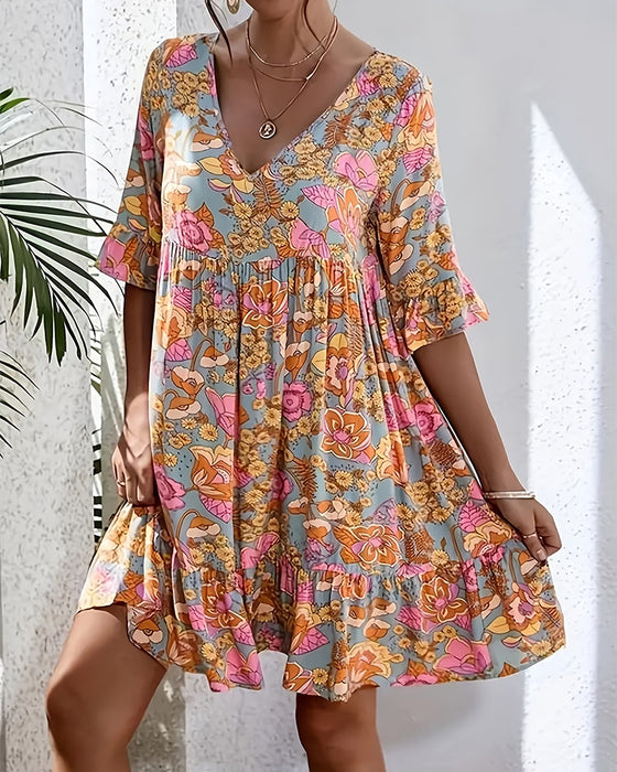 Bohemian Floral Dress