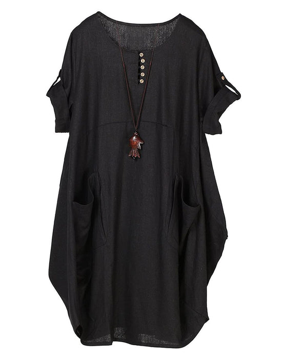 Relaxed And Artistic Loose-Fitting Dress