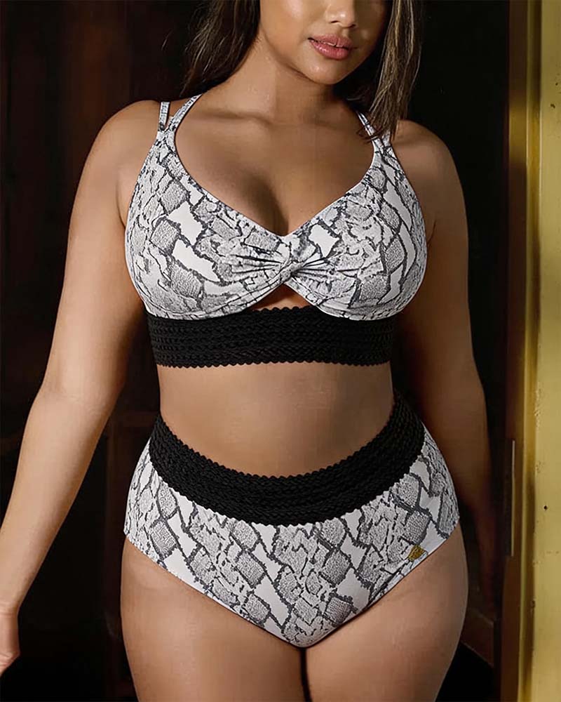 Retro Color-Trim Sexy Bikini