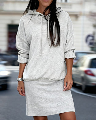 Causal Hooded Sweatshirt Dress