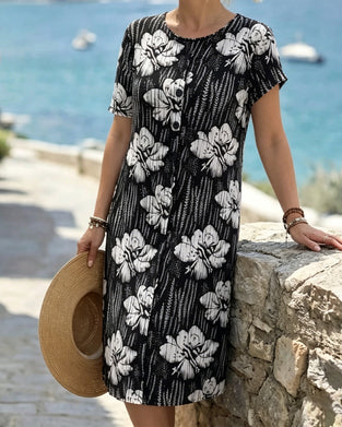 Casual Floral Short Sleeve Dress