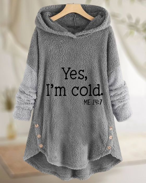 Casual Long Sleeve Hoodie Printed Tunic Top