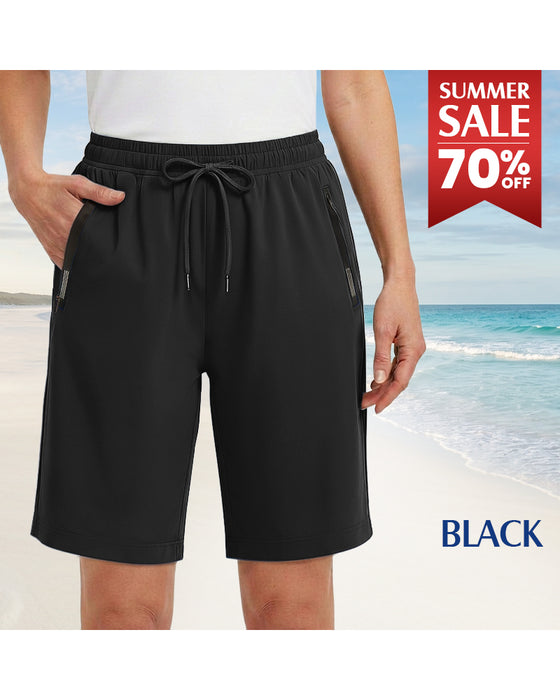 Elastic Waist Drawstring Quick Dry Shorts