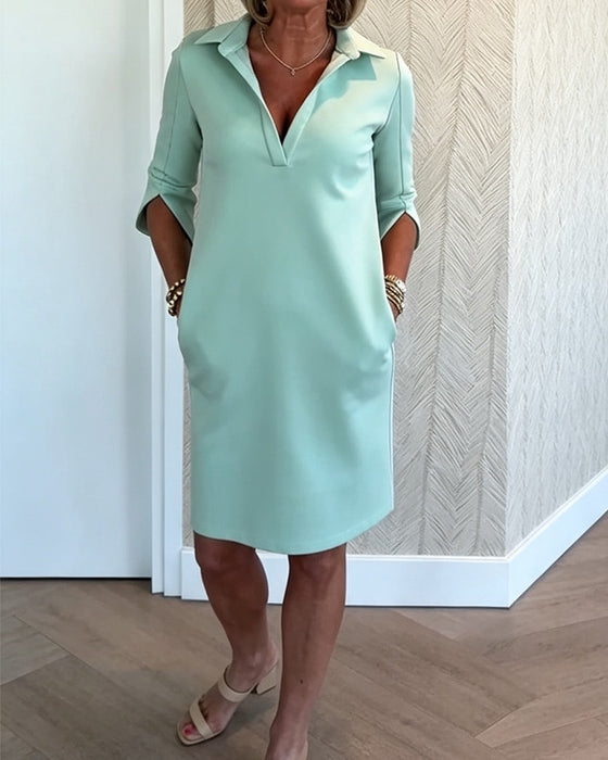 Slim Fit Short Sleeve Polo Dress